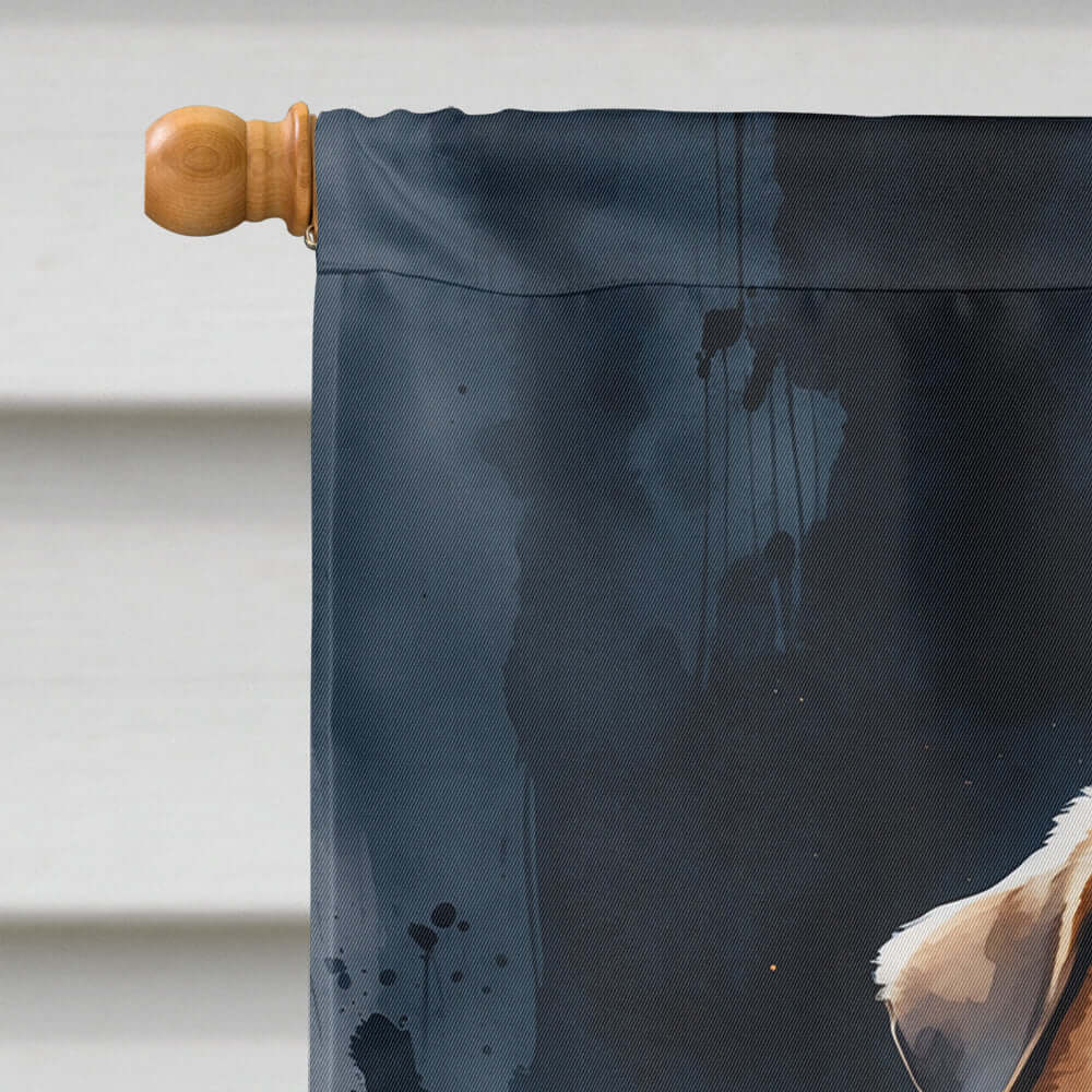 Shar Pei Puppy Halloween House Flag 28x40 Porch Sleeve Pole Decorative Outside Yard Banner Artwork Wall Hanging, Polyester