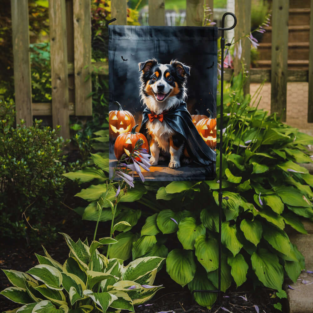 Sheltie Puppy Halloween Garden Flag Mailbox Decorative Yard Banner Outside Patio Artwork for Flower Beds, Garden Size, Multicolor