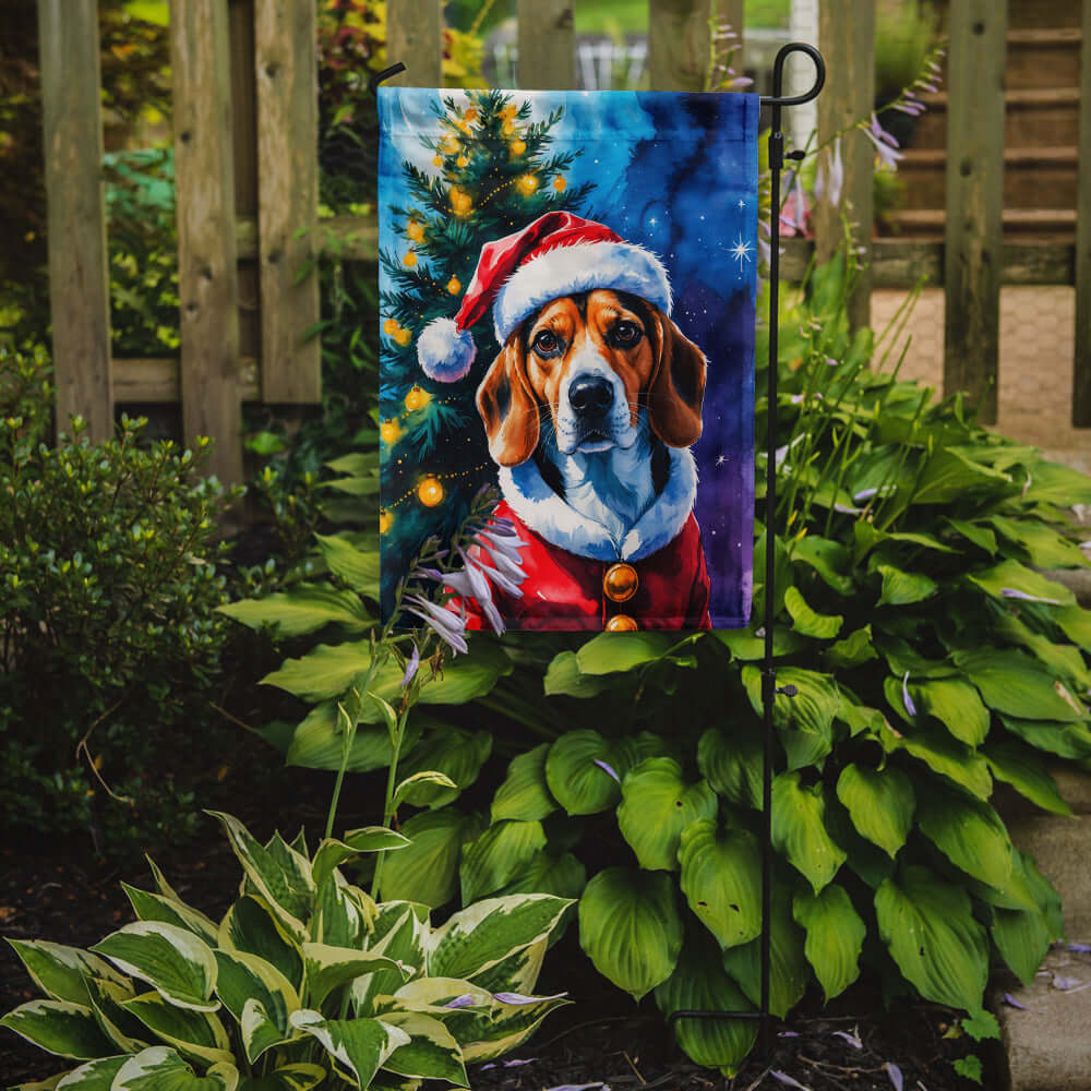 Beagle Christmas Garden Flag Mailbox Decorative Yard Banner Outside Patio Artwork for Flower Beds, Garden Size, Multicolor