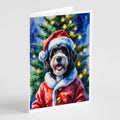 Bernedoodle Christmas Greeting Cards Pack of 8 Blank Cards with Envelopes Whimsical A7 Size 5x7