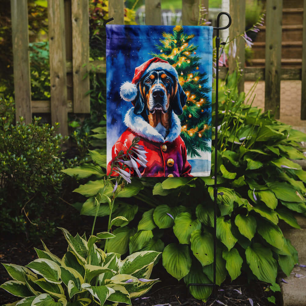 Bluetick Coonhound Christmas Garden Flag Mailbox Decorative Yard Banner Outside Patio Artwork for Flower Beds, Garden Size, Multicolor