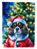 Tricolor Cavalier Spaniel Christmas Garden Flag Mailbox Decorative Yard Banner Outside Patio Artwork for Flower Beds, Garden Size, Multicolor