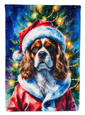 Cavalier Spaniel Christmas Garden Flag Mailbox Decorative Yard Banner Outside Patio Artwork for Flower Beds, Garden Size, Multicolor