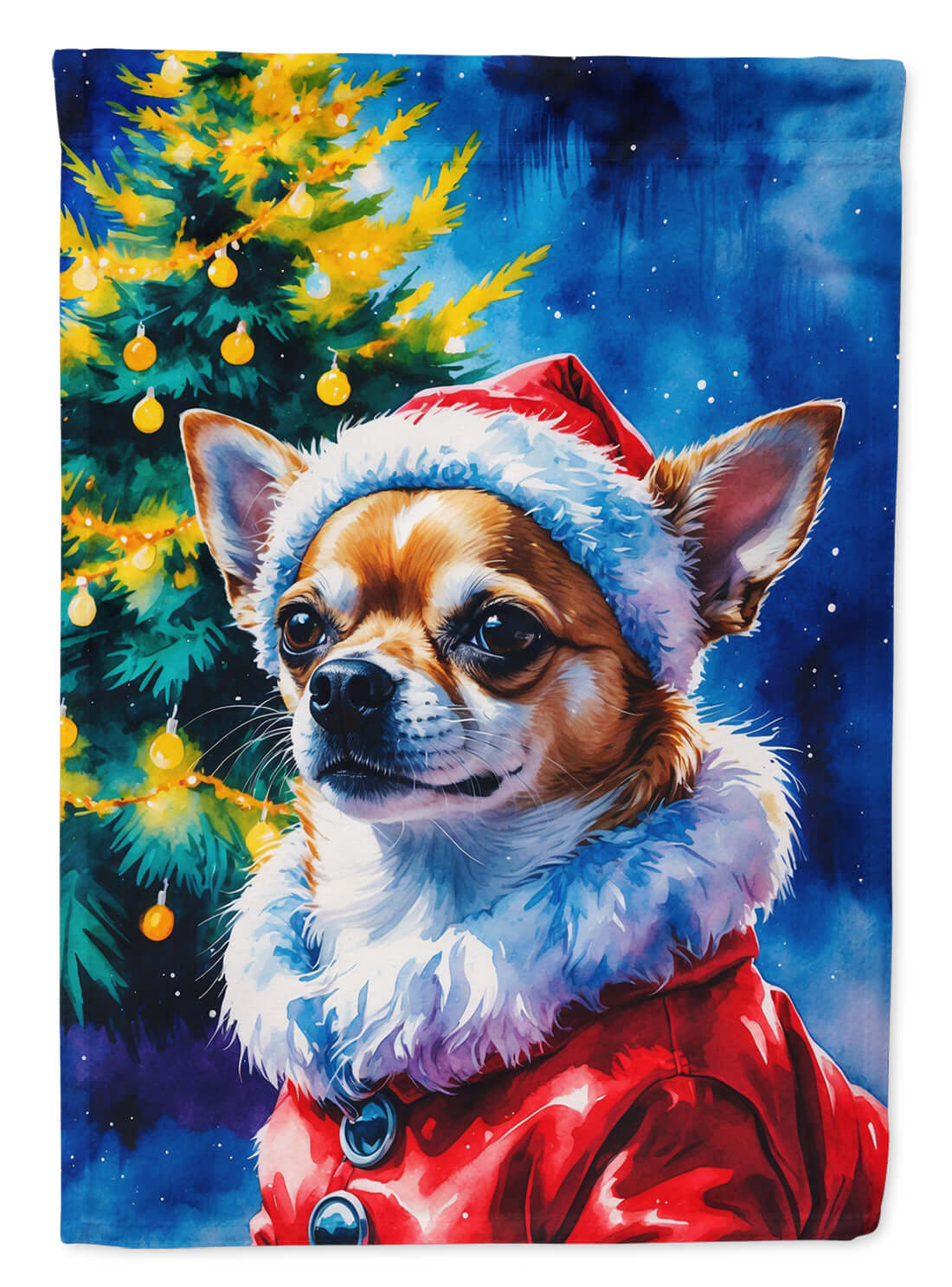 Chihuahua Christmas Garden Flag Mailbox Decorative Yard Banner Outside Patio Artwork for Flower Beds, Garden Size, Multicolor
