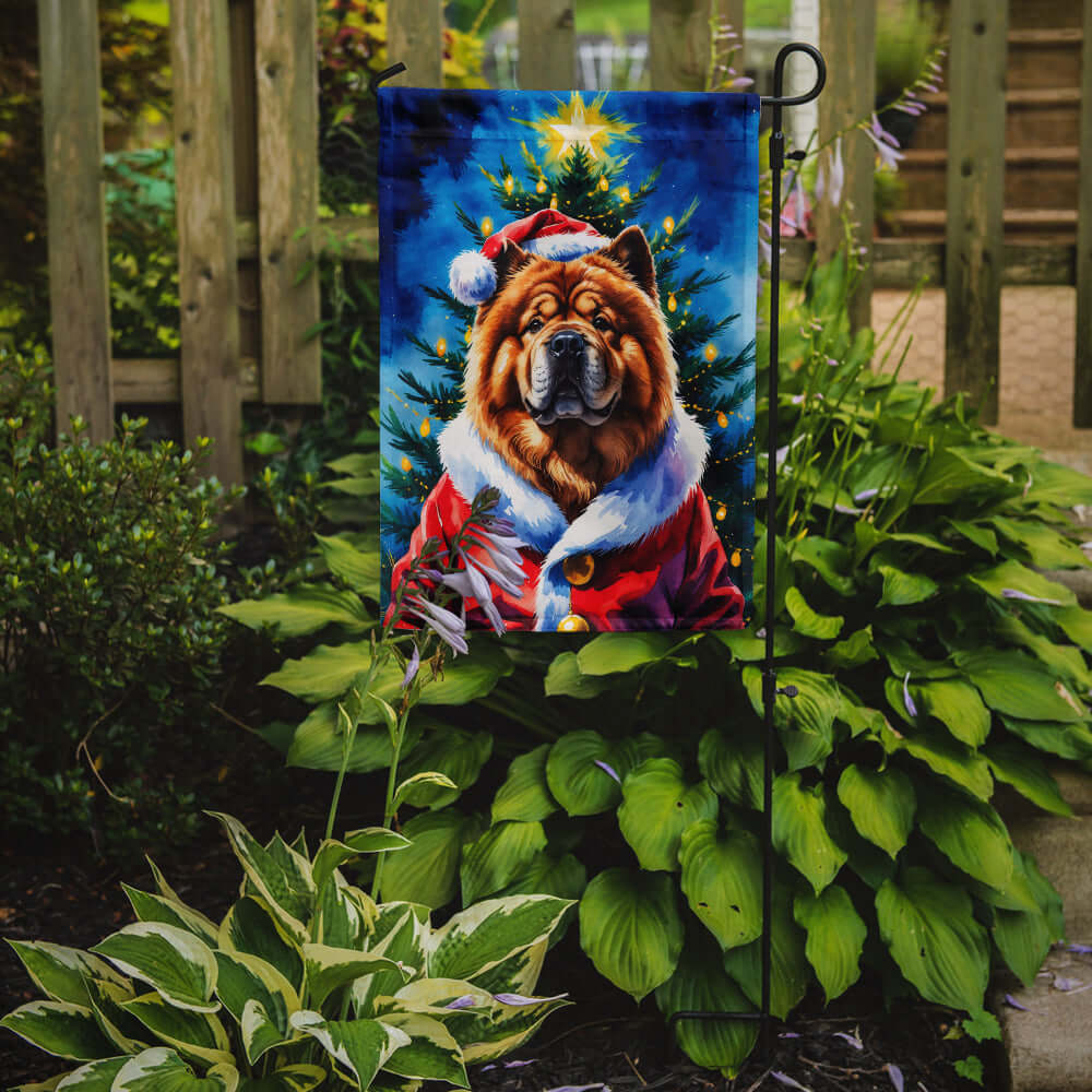 Chow Chow Christmas Garden Flag Mailbox Decorative Yard Banner Outside Patio Artwork for Flower Beds, Garden Size, Multicolor