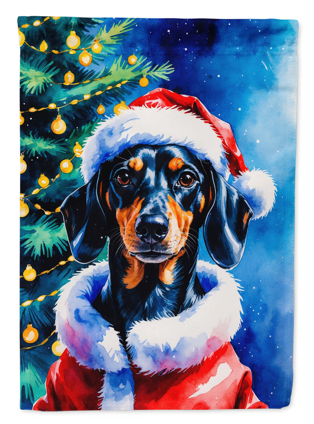 Dachshund Christmas Garden Flag Mailbox Decorative Yard Banner Outside Patio Artwork for Flower Beds, Garden Size, Multicolor