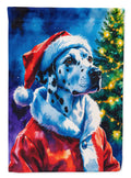 Dalmatian Christmas House Flag 28x40 Porch Sleeve Pole Decorative Outside Yard Banner Artwork Wall Hanging, Polyester