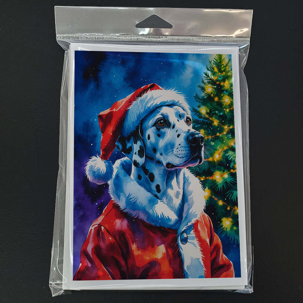 Dalmatian Christmas Greeting Cards Pack of 8 Blank Cards with Envelopes Whimsical A7 Size 5x7