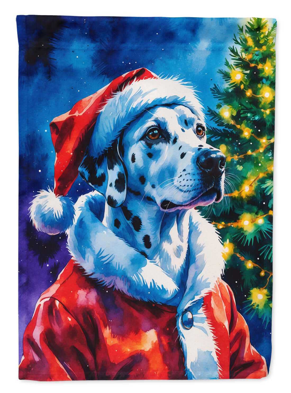 Dalmatian Christmas Garden Flag Mailbox Decorative Yard Banner Outside Patio Artwork for Flower Beds, Garden Size, Multicolor