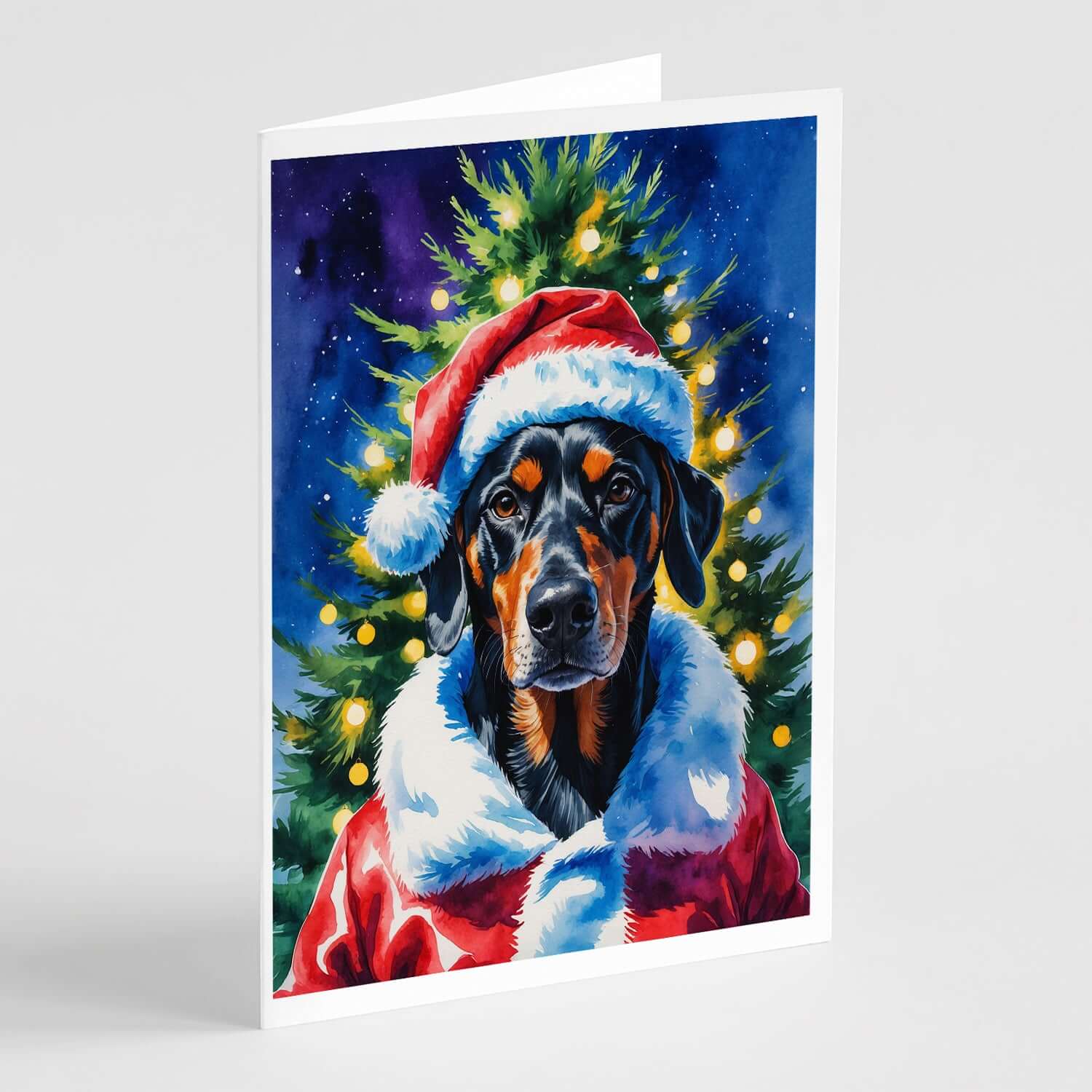 Doberman Pinscher Christmas Greeting Cards Pack of 8 Blank Cards with Envelopes Whimsical A7 Size 5x7