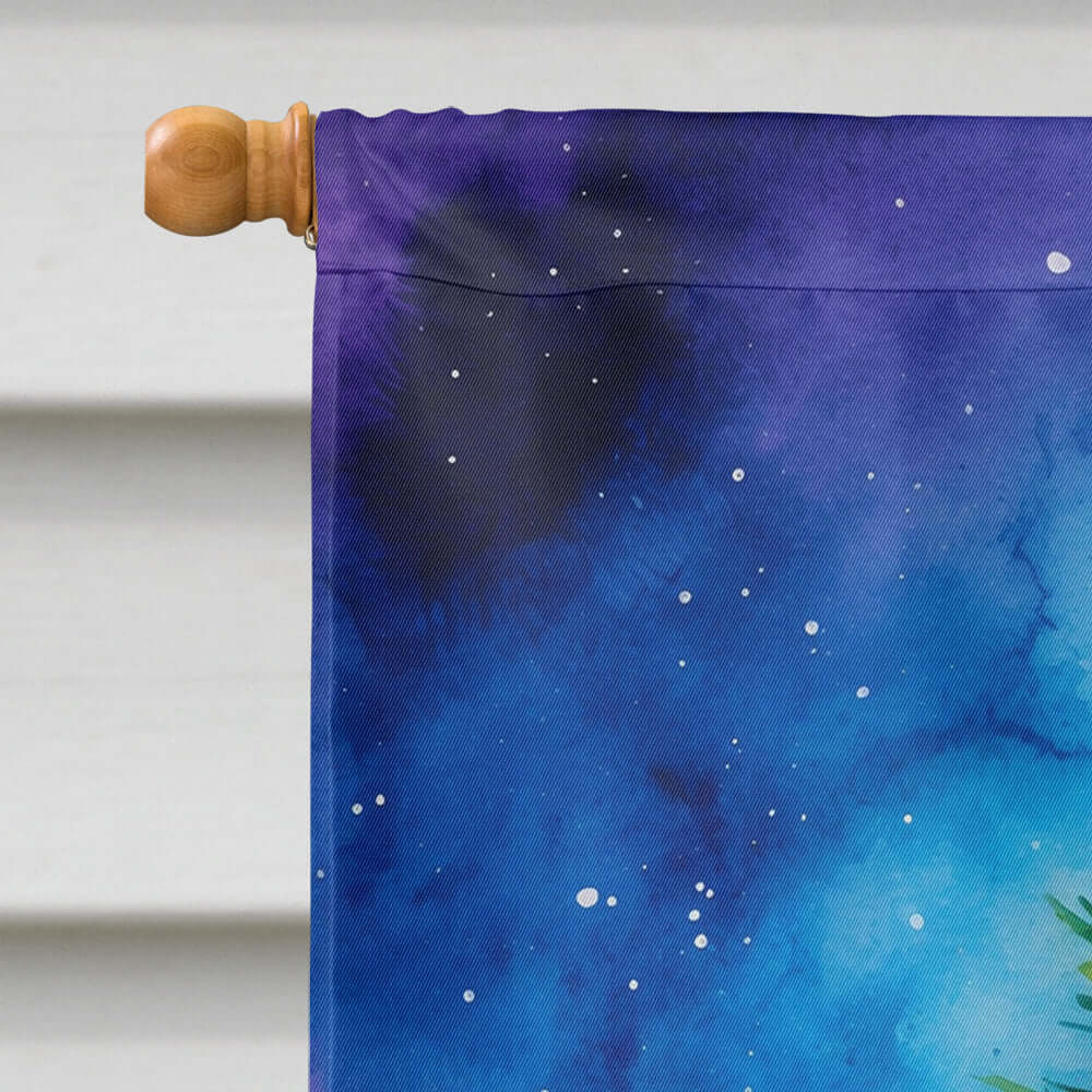 French Bulldog Christmas House Flag 28x40 Porch Sleeve Pole Decorative Outside Yard Banner Artwork Wall Hanging, Polyester