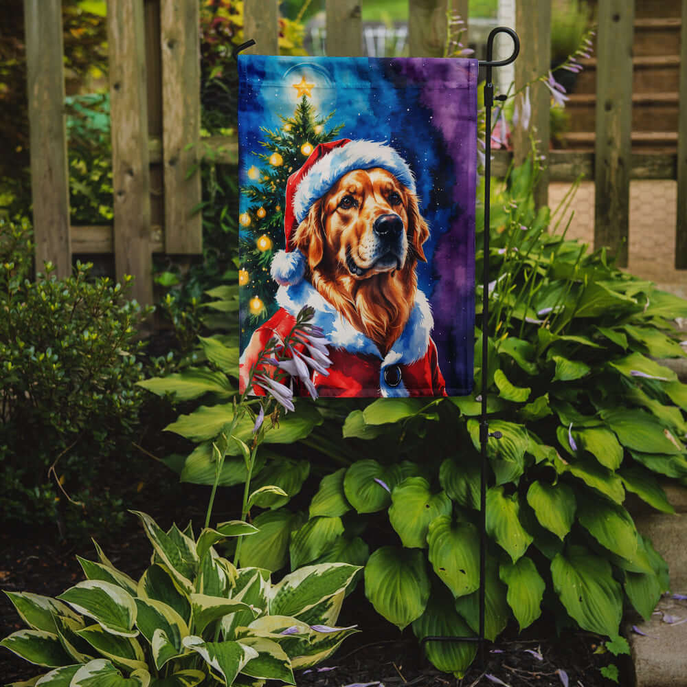 Golden Retriever Christmas Garden Flag Mailbox Decorative Yard Banner Outside Patio Artwork for Flower Beds, Garden Size, Multicolor