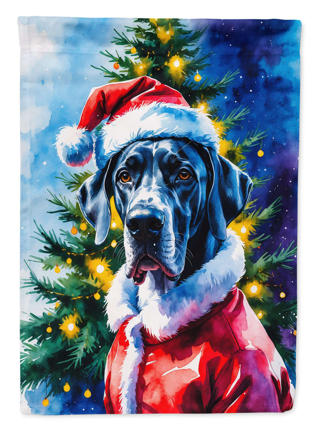 Great Dane Christmas Garden Flag Mailbox Decorative Yard Banner Outside Patio Artwork for Flower Beds, Garden Size, Multicolor