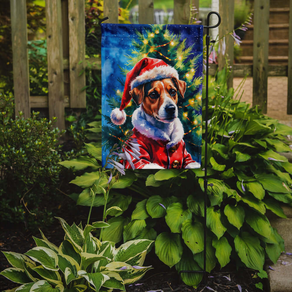 Jack Russell Terrier Christmas Garden Flag Mailbox Decorative Yard Banner Outside Patio Artwork for Flower Beds, Garden Size, Multicolor