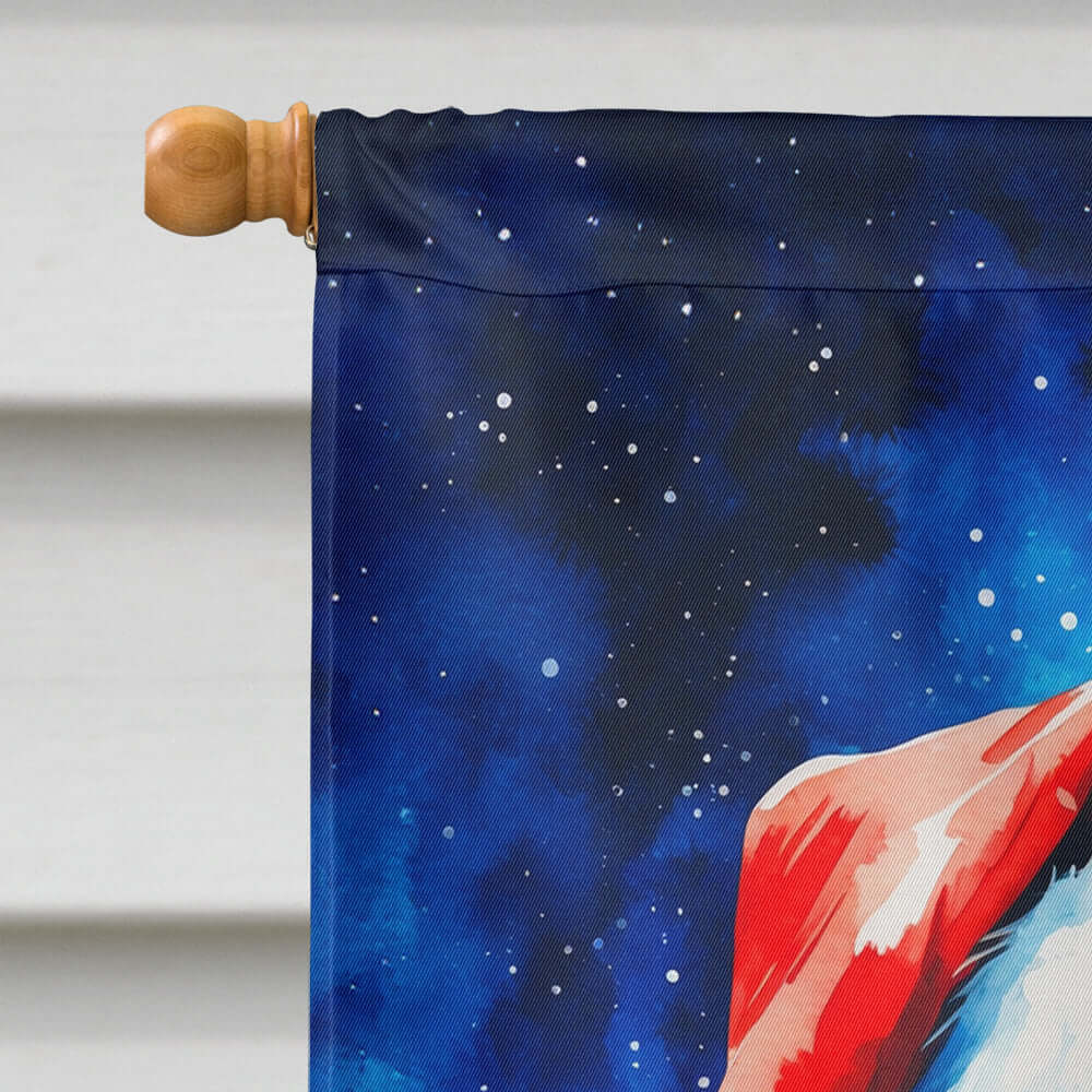 Chocolate Labrador Retriever Christmas House Flag 28x40 Porch Sleeve Pole Decorative Outside Yard Banner Artwork Wall Hanging, Polyester