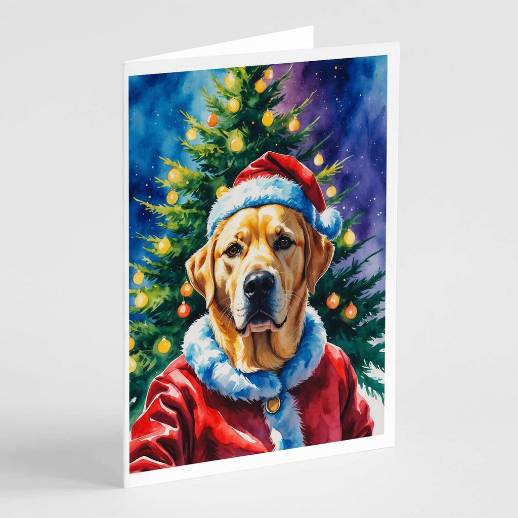 Yellow Labrador Retriever Christmas Greeting Cards Pack of 8 Blank Cards with Envelopes Whimsical A7 Size 5x7