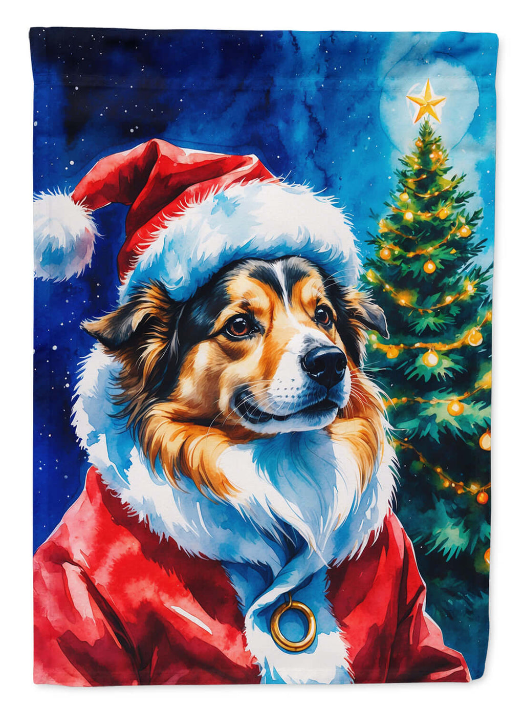 Sheltie Christmas Garden Flag Mailbox Decorative Yard Banner Outside Patio Artwork for Flower Beds, Garden Size, Multicolor