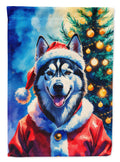 Siberian Husky Christmas Garden Flag Mailbox Decorative Yard Banner Outside Patio Artwork for Flower Beds, Garden Size, Multicolor