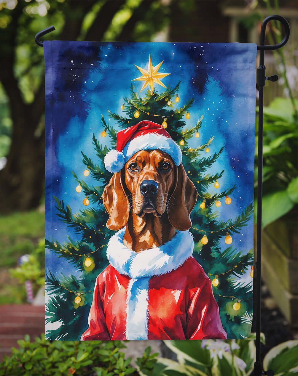 Vizsla Christmas Garden Flag Mailbox Decorative Yard Banner Outside Patio Artwork for Flower Beds, Garden Size, Multicolor