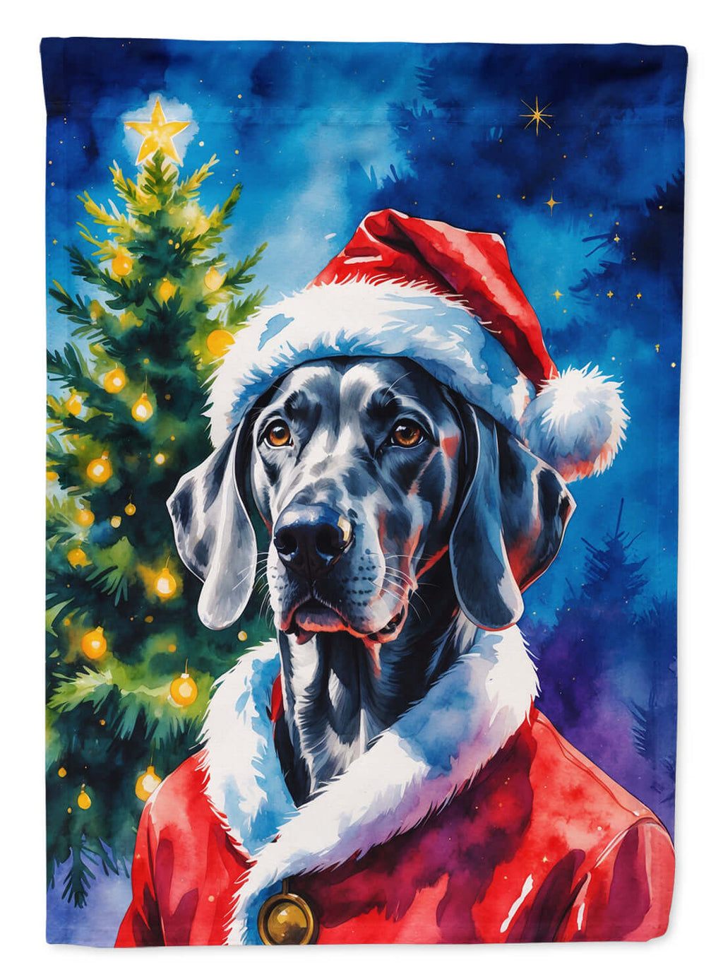 Weimaraner Christmas Garden Flag Mailbox Decorative Yard Banner Outside Patio Artwork for Flower Beds, Garden Size, Multicolor