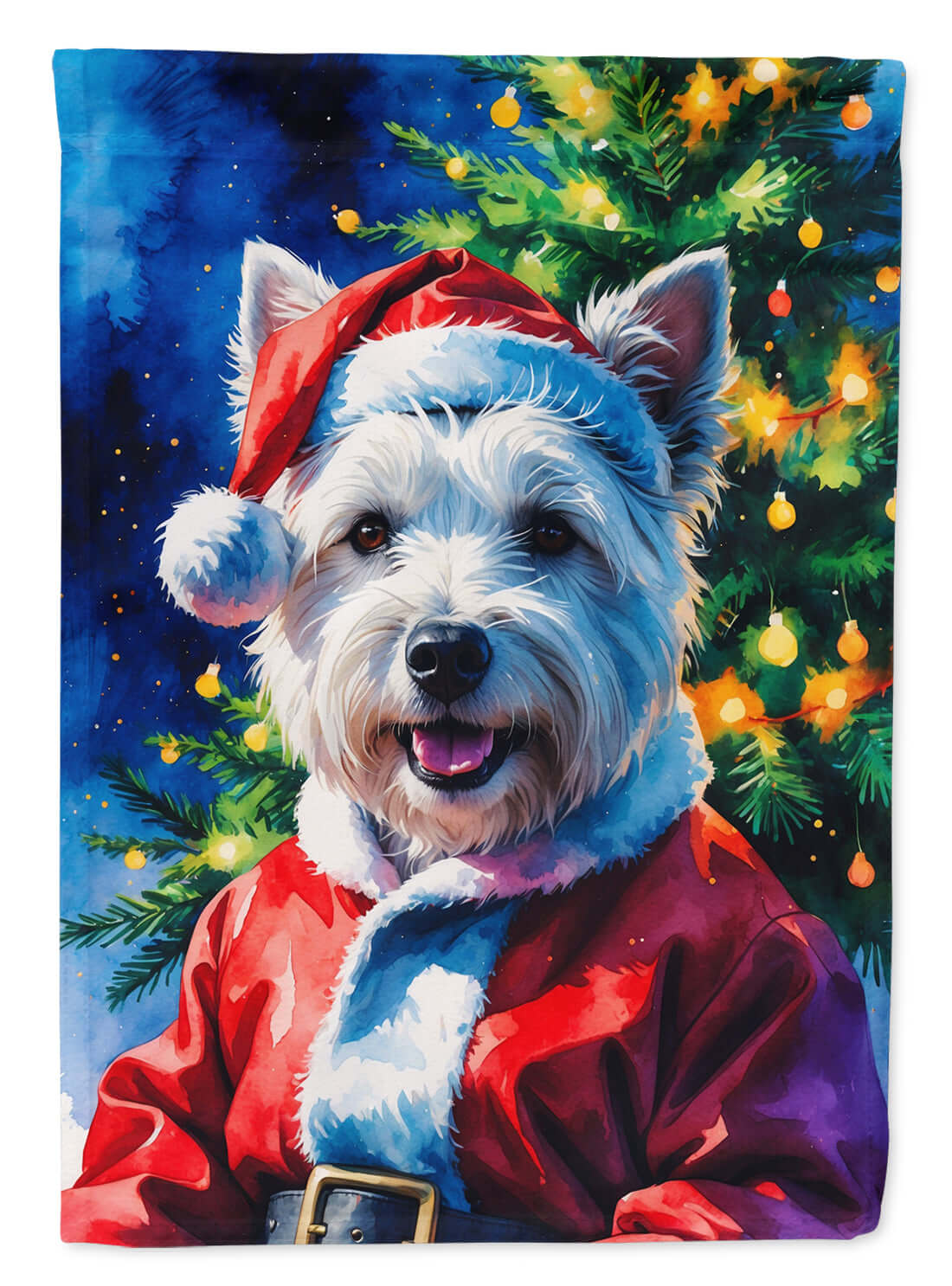 Westie Christmas Garden Flag Mailbox Decorative Yard Banner Outside Patio Artwork for Flower Beds, Garden Size, Multicolor