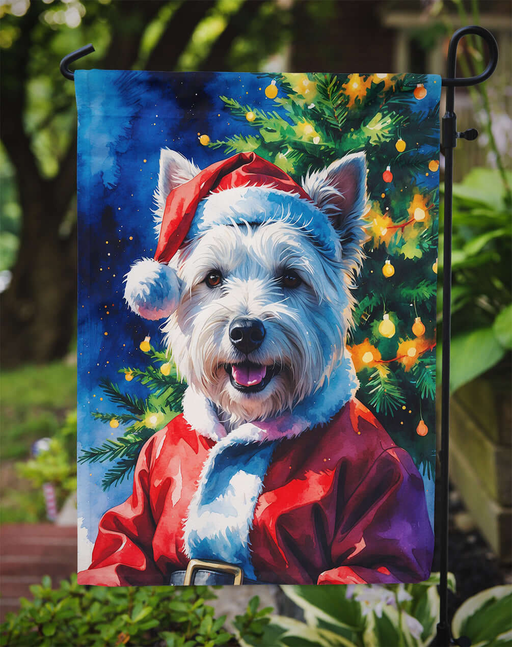 Westie Christmas Garden Flag Mailbox Decorative Yard Banner Outside Patio Artwork for Flower Beds, Garden Size, Multicolor