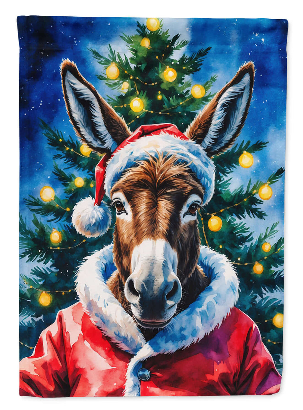 Donkey Christmas Garden Flag Mailbox Decorative Yard Banner Outside Patio Artwork for Flower Beds, Garden Size, Multicolor