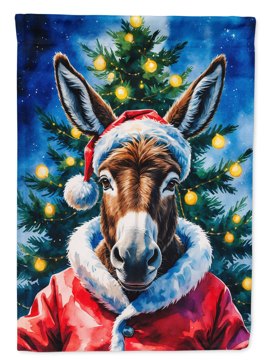 Donkey Christmas Garden Flag Mailbox Decorative Yard Banner Outside Patio Artwork for Flower Beds, Garden Size, Multicolor