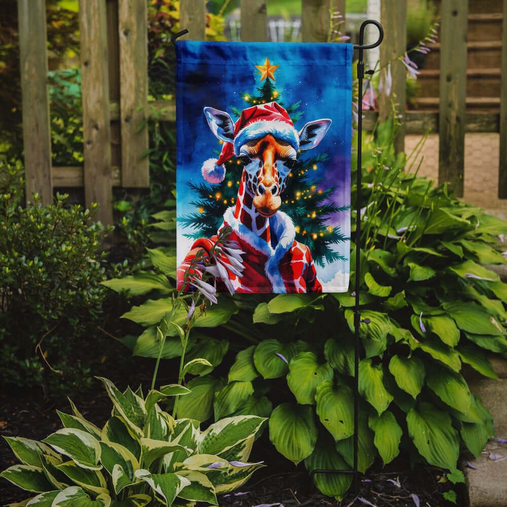 Giraffe Christmas Garden Flag Mailbox Decorative Yard Banner Outside Patio Artwork for Flower Beds, Garden Size, Multicolor