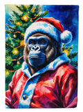 Gorilla Christmas Garden Flag Mailbox Decorative Yard Banner Outside Patio Artwork for Flower Beds, Garden Size, Multicolor