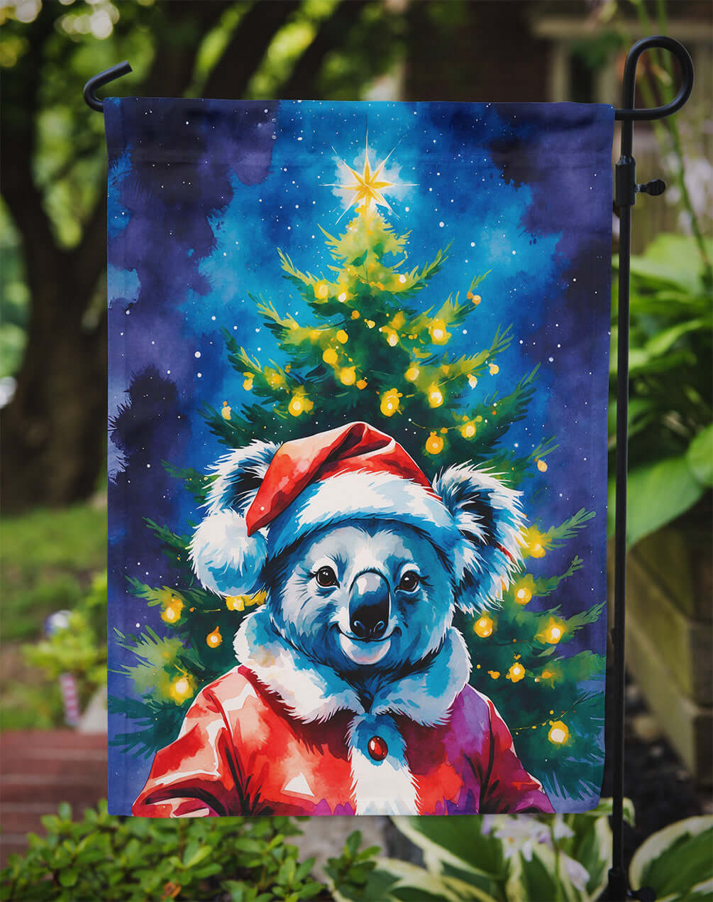 Koala Christmas Garden Flag Mailbox Decorative Yard Banner Outside Patio Artwork for Flower Beds, Garden Size, Multicolor