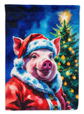 Pig Christmas Garden Flag Mailbox Decorative Yard Banner Outside Patio Artwork for Flower Beds, Garden Size, Multicolor