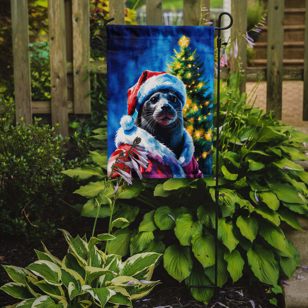 Seal Christmas Garden Flag Mailbox Decorative Yard Banner Outside Patio Artwork for Flower Beds, Garden Size, Multicolor