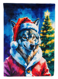 Wolf Christmas Garden Flag Mailbox Decorative Yard Banner Outside Patio Artwork for Flower Beds, Garden Size, Multicolor