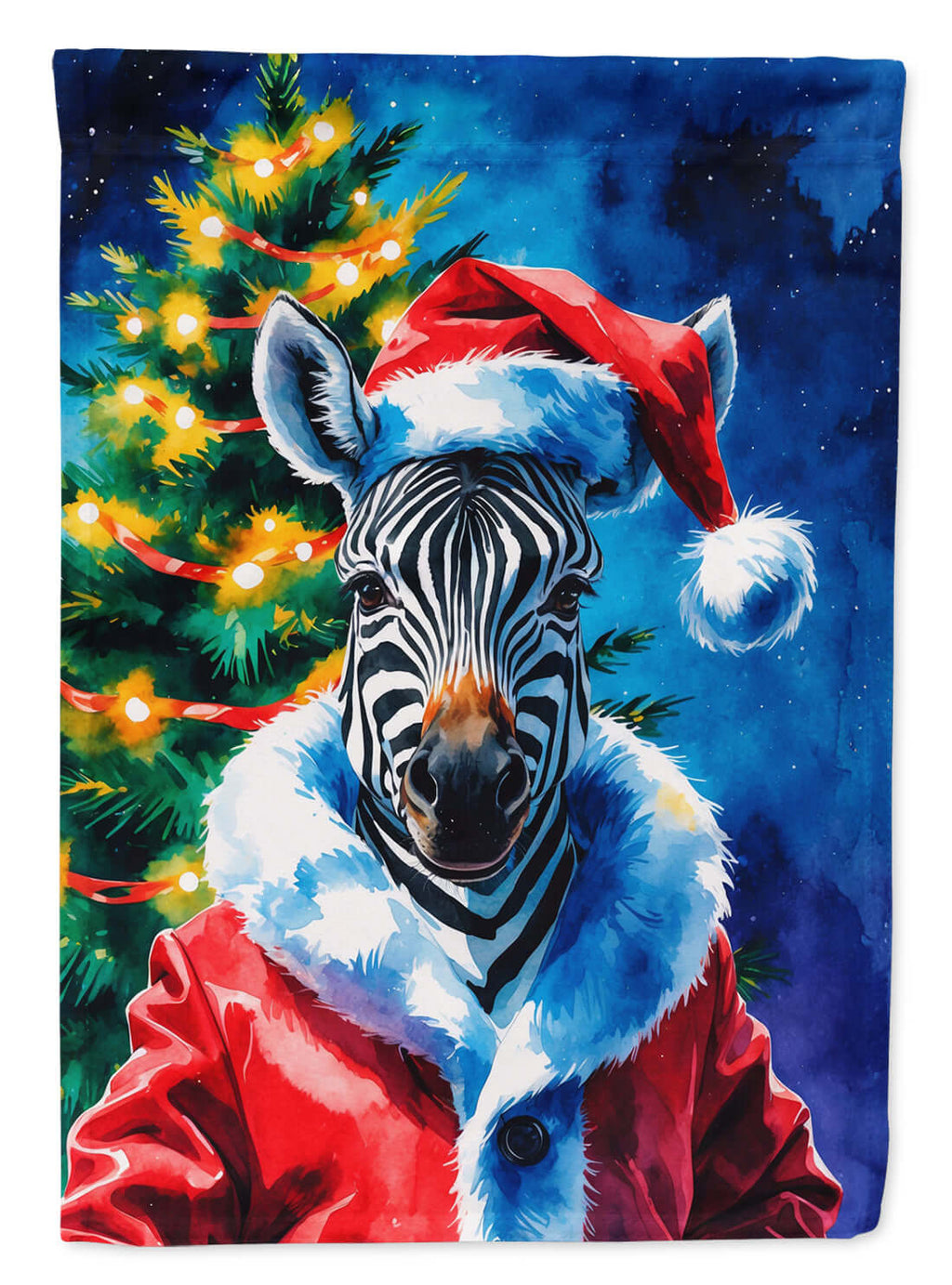 Zebra Christmas Garden Flag Mailbox Decorative Yard Banner Outside Patio Artwork for Flower Beds, Garden Size, Multicolor