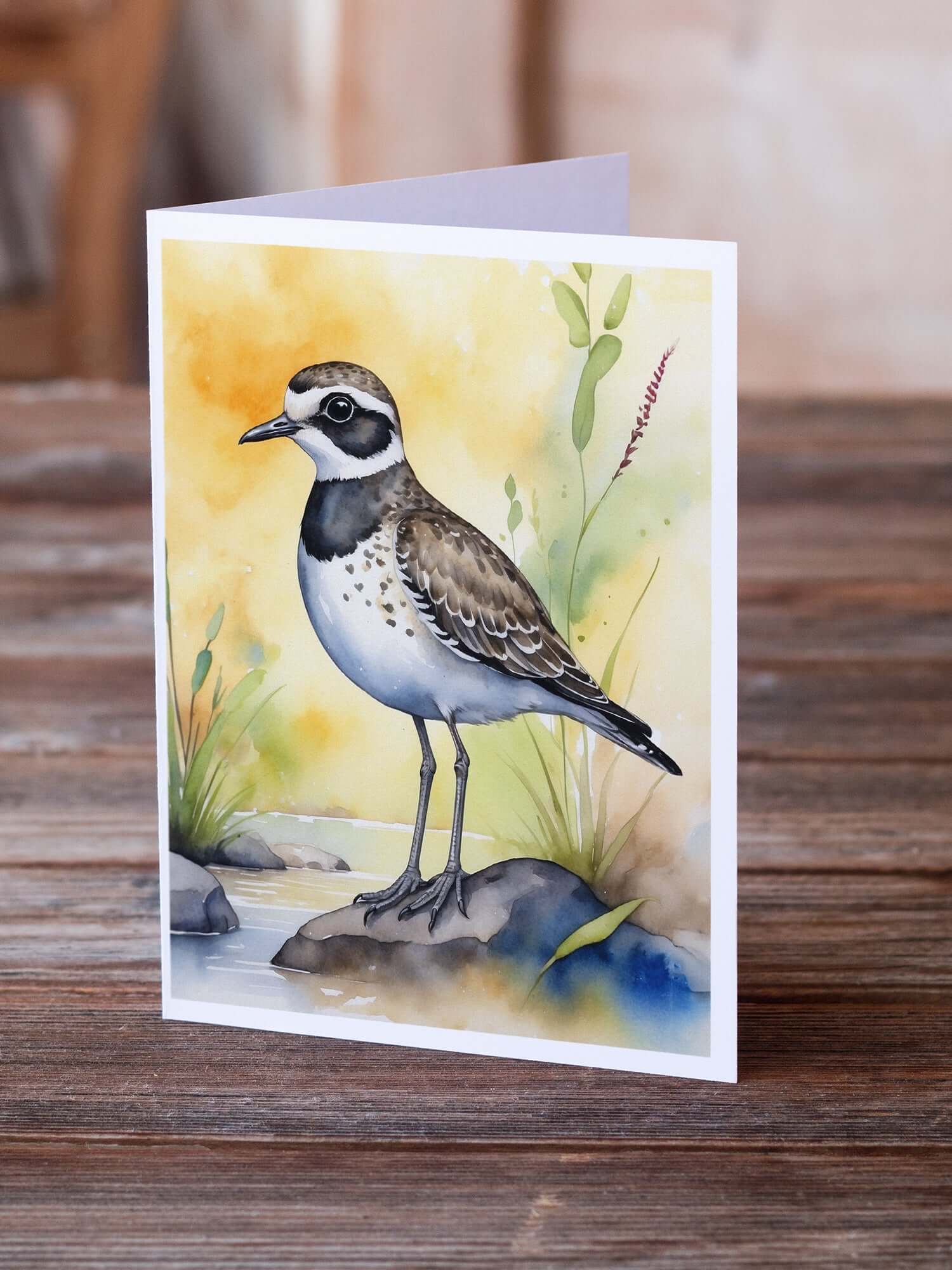 American Golden-Plover Bird Greeting Cards Pack of 8 Blank Cards with Envelopes Whimsical A7 Size 5x7