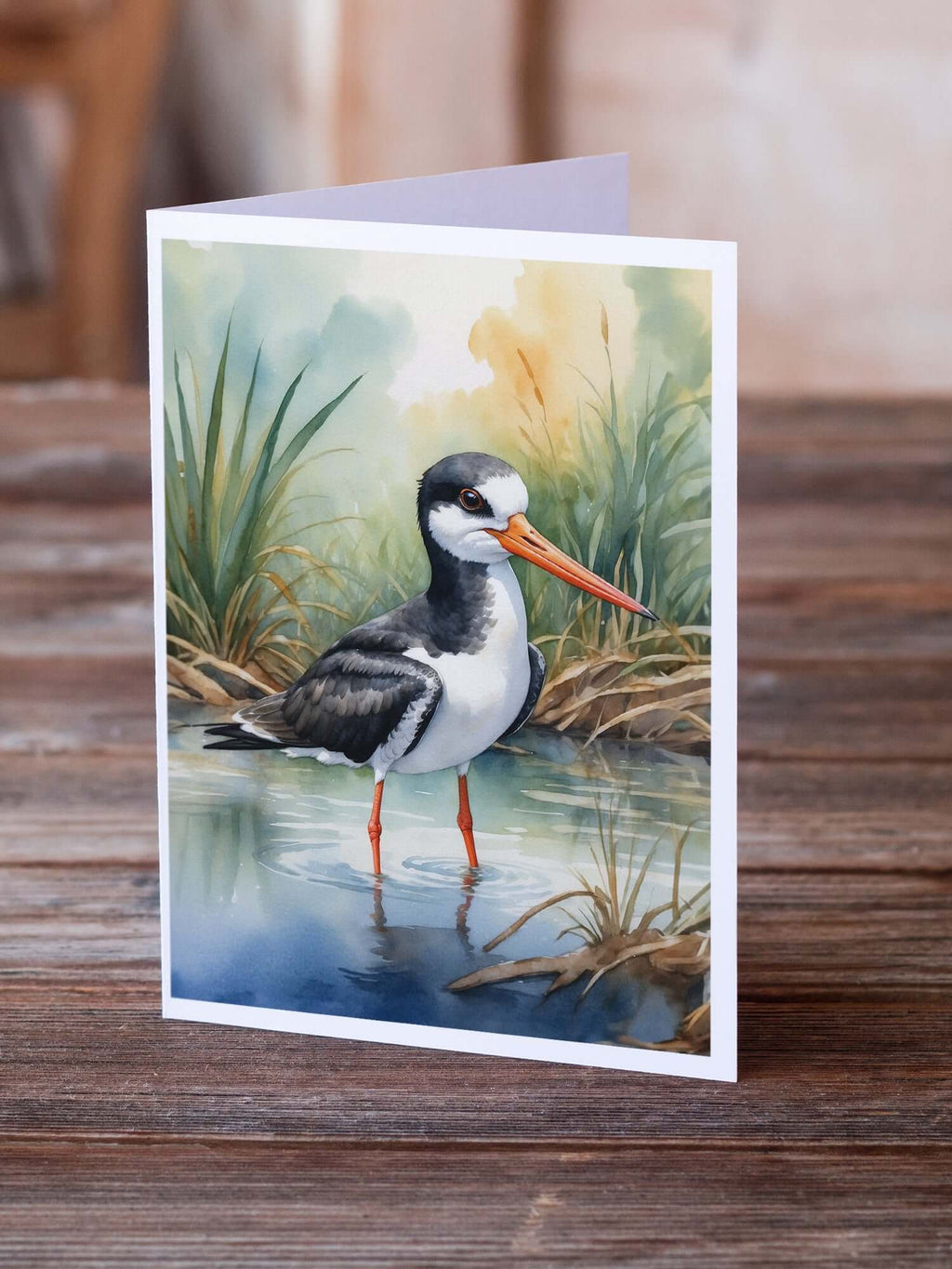 Black Skimmer Bird Greeting Cards Pack of 8 Blank Cards with Envelopes Whimsical A7 Size 5x7