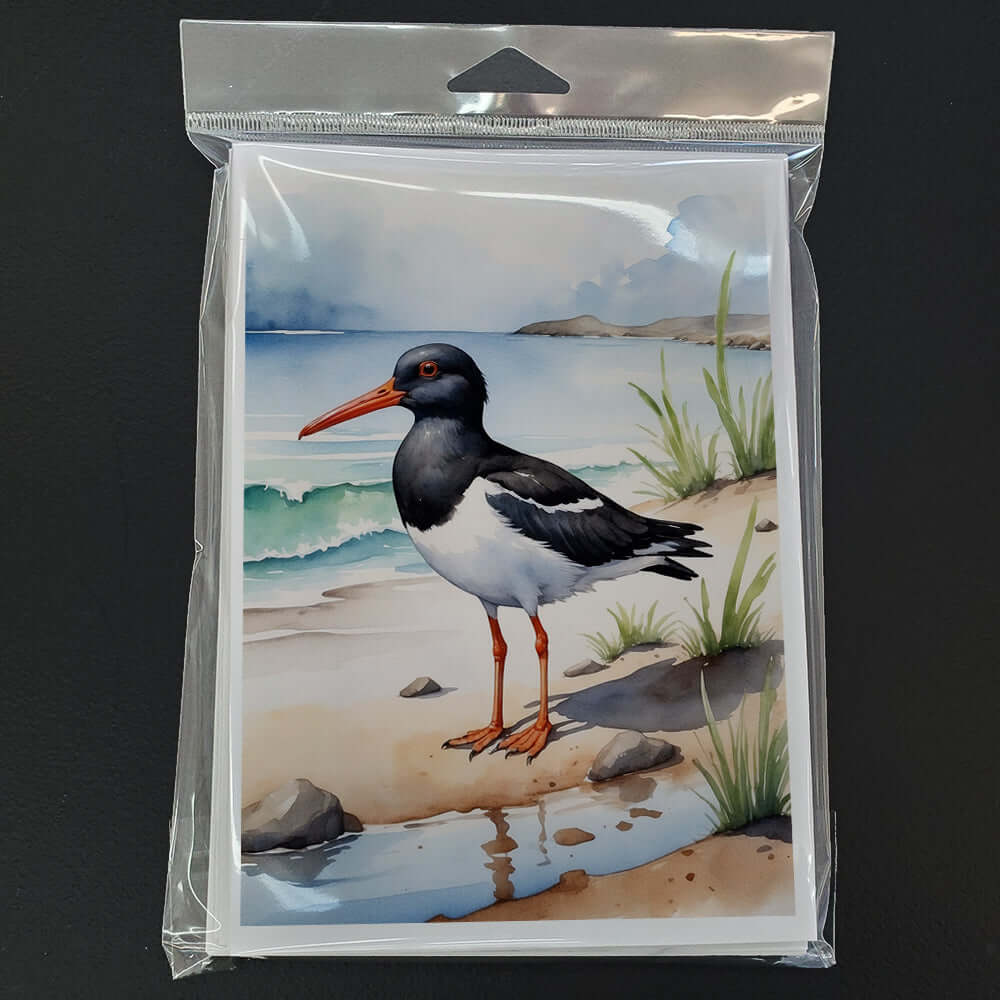 Oystercatcher Bird Greeting Cards Pack of 8 Blank Cards with Envelopes Whimsical A7 Size 5x7