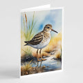 Pectoral Sandpiper Bird Greeting Cards Pack of 8 Blank Cards with Envelopes Whimsical A7 Size 5x7