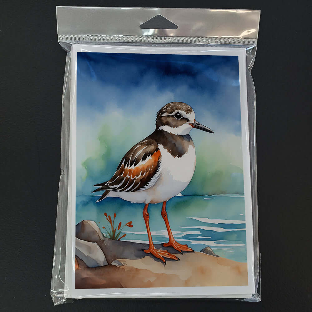 Ruddy Turnstone Bird Greeting Cards Pack of 8 Blank Cards with Envelopes Whimsical A7 Size 5x7