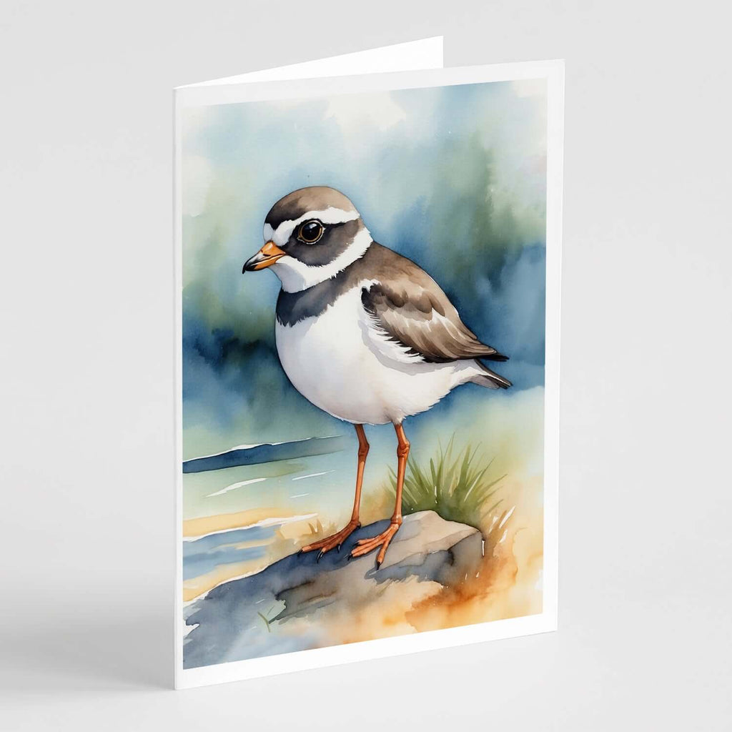 Semipalmated Plover Bird Greeting Cards Pack of 8 Blank Cards with Envelopes Whimsical A7 Size 5x7
