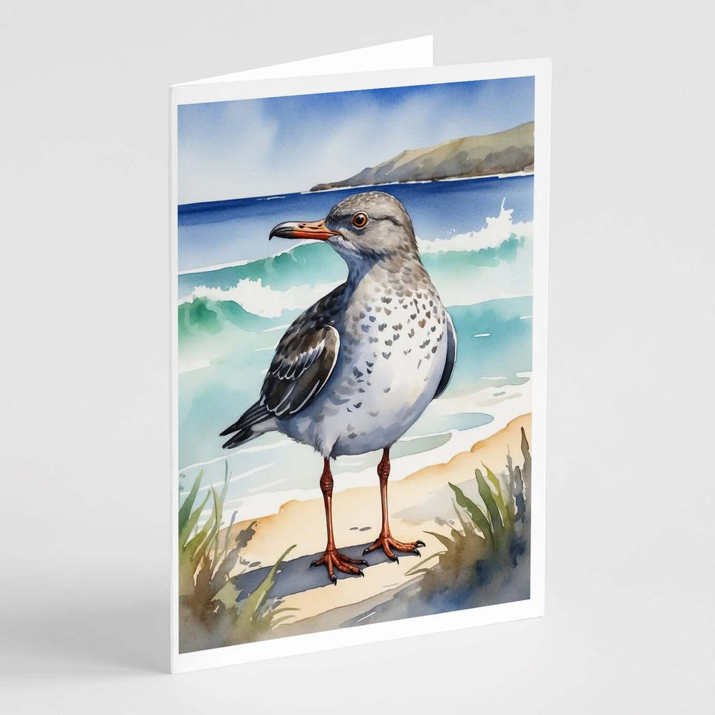 Surfbird Bird Greeting Cards Pack of 8 Blank Cards with Envelopes Whimsical A7 Size 5x7