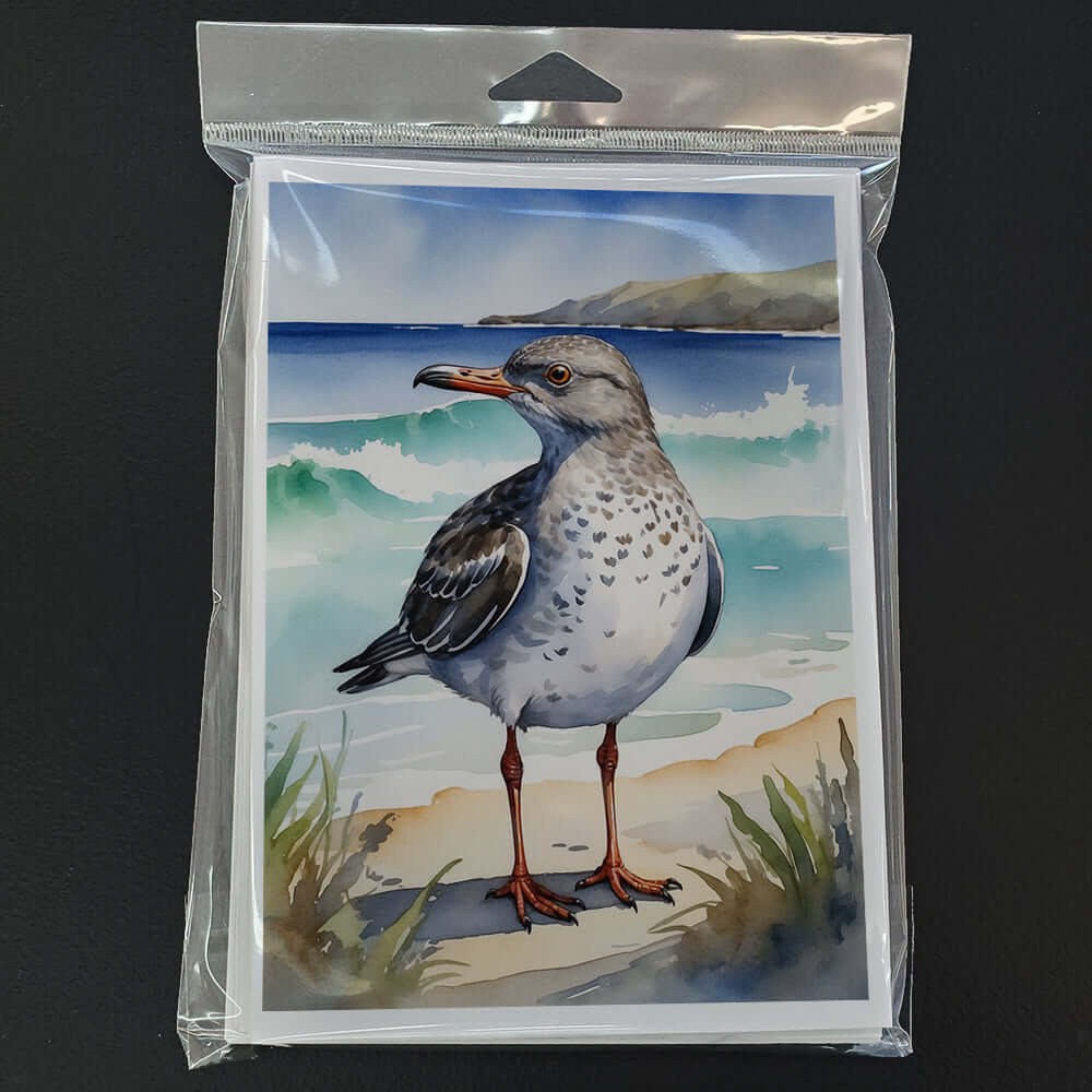Surfbird Bird Greeting Cards Pack of 8 Blank Cards with Envelopes Whimsical A7 Size 5x7