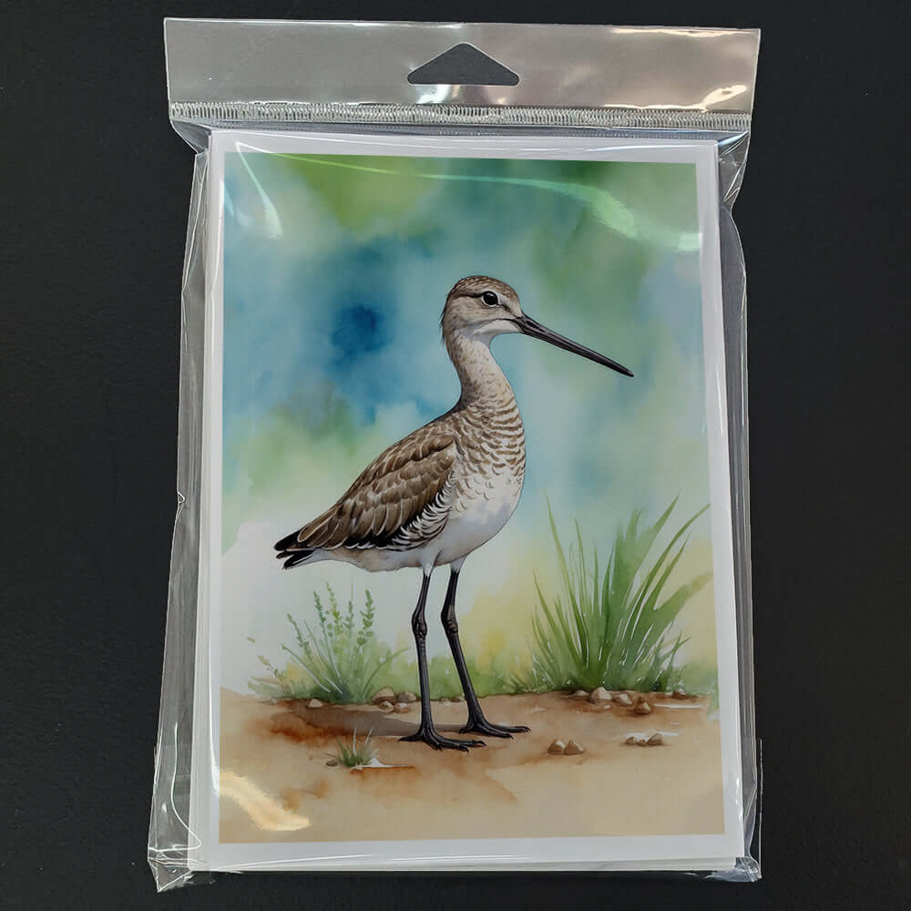 Western Willet Bird Greeting Cards Pack of 8 Blank Cards with Envelopes Whimsical A7 Size 5x7