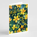 Hypericum or St. John’s Wort Greeting Cards Pack of 8 Blank Cards with Envelopes Whimsical A7 Size 5x7