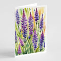 Liatris Flowers Greeting Cards Pack of 8 Blank Cards with Envelopes Whimsical A7 Size 5x7