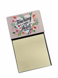 Teaching is a Work of Heart Funny Sticky Note Holder for Teacher's Gift Refillable with 3x3 Notes