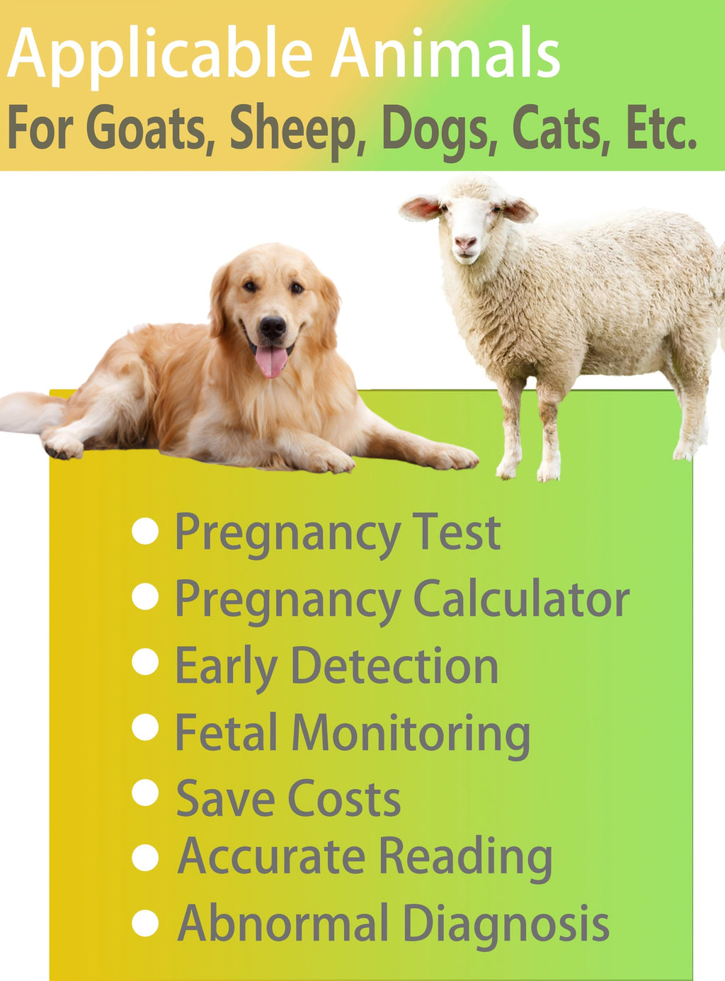 DAWEI Portable Veterinary Ultrasound Scanner (with 3.5MHz Probe), Handheld Animal Ultrasound Device For Pregnancy, For Pigs, Sheep, Dogs, And Cats, Applicable To Farms, Animal Clinics, Etc