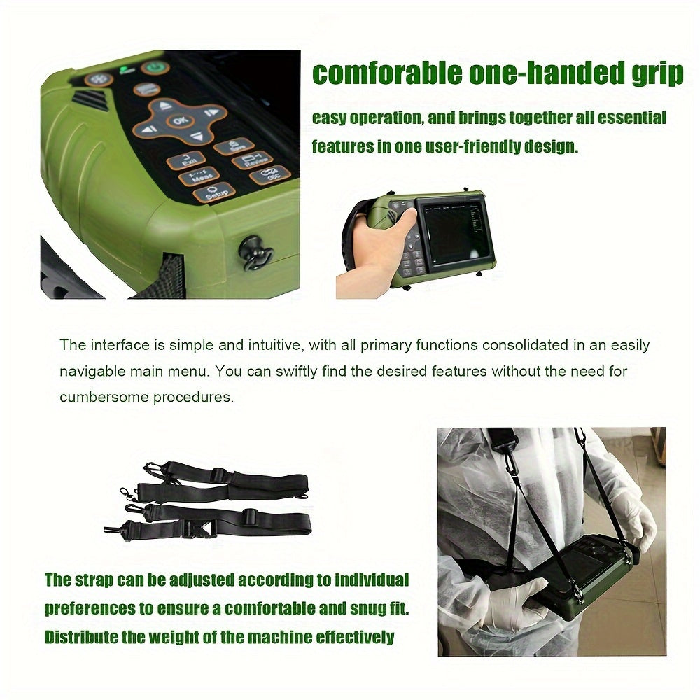 DAWEI Portable Veterinary Ultrasound Scanner (with 3.5MHz Probe), Handheld Animal Ultrasound Device For Pregnancy, For Pigs, Sheep, Dogs, And Cats, Applicable To Farms, Animal Clinics, Etc