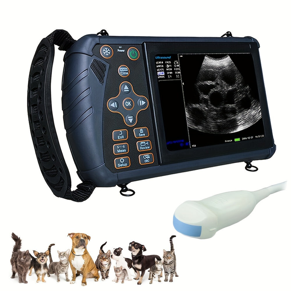 DAWEI Portable Veterinary Ultrasound Scanner (with 3.5MHz Probe), Handheld Animal Ultrasound Device For Pregnancy, For Pigs, Sheep, Dogs, And Cats, Applicable To Farms, Animal Clinics, Etc
